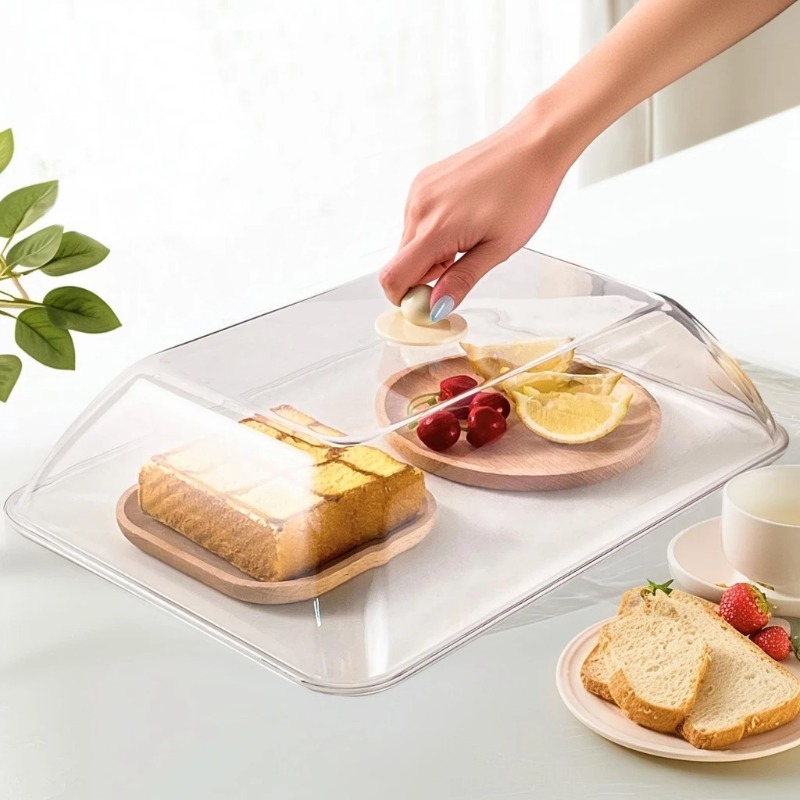Kitchen Gadgets Website - WORTHBUY Reusable Plastic Food Cover Clear