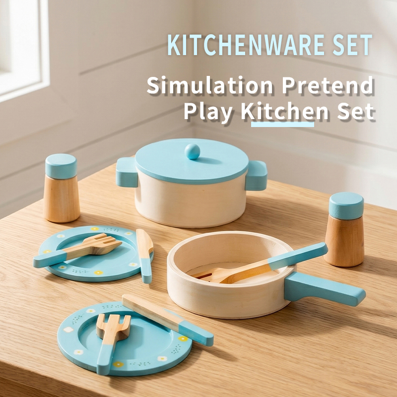 Kitchen Gadgets Kids - Wooden Kitchen Play Set for Kids,