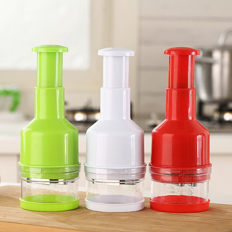 Kitchen Gadgets Needed - Stainless Steel Hand-Pressing Vegetable Chopper Pat
