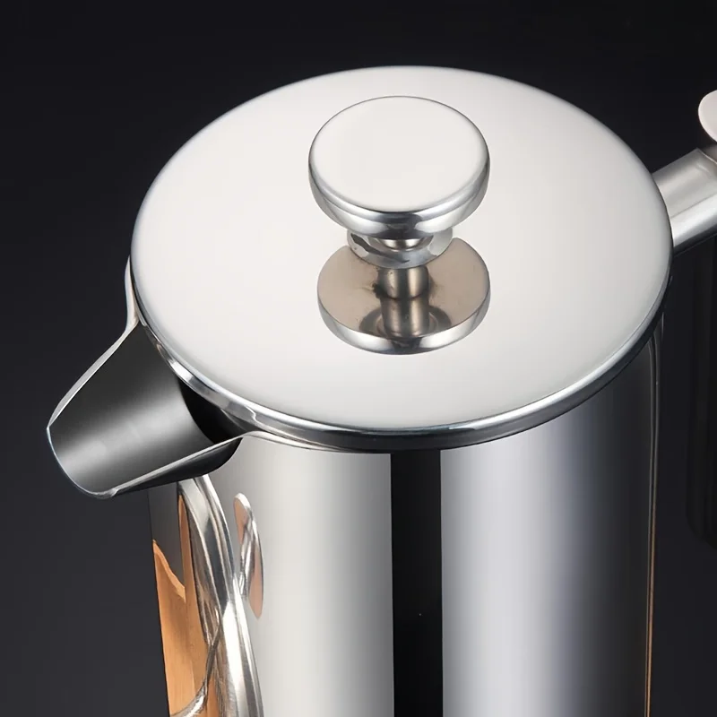 French Press Coffee Maker - Elegant 350ml Stainless Steel French Press