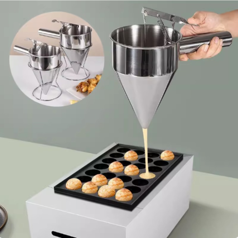 Kitchen Gadgets For Arthritic Hands - 600/1200ML Stainless Steel Liquid Funnel Dispenser,