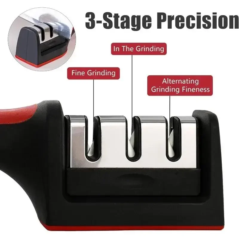 3 Segment Knife Sharpener Kitc - Kitchen Gadgets Needed ulasan dan harga