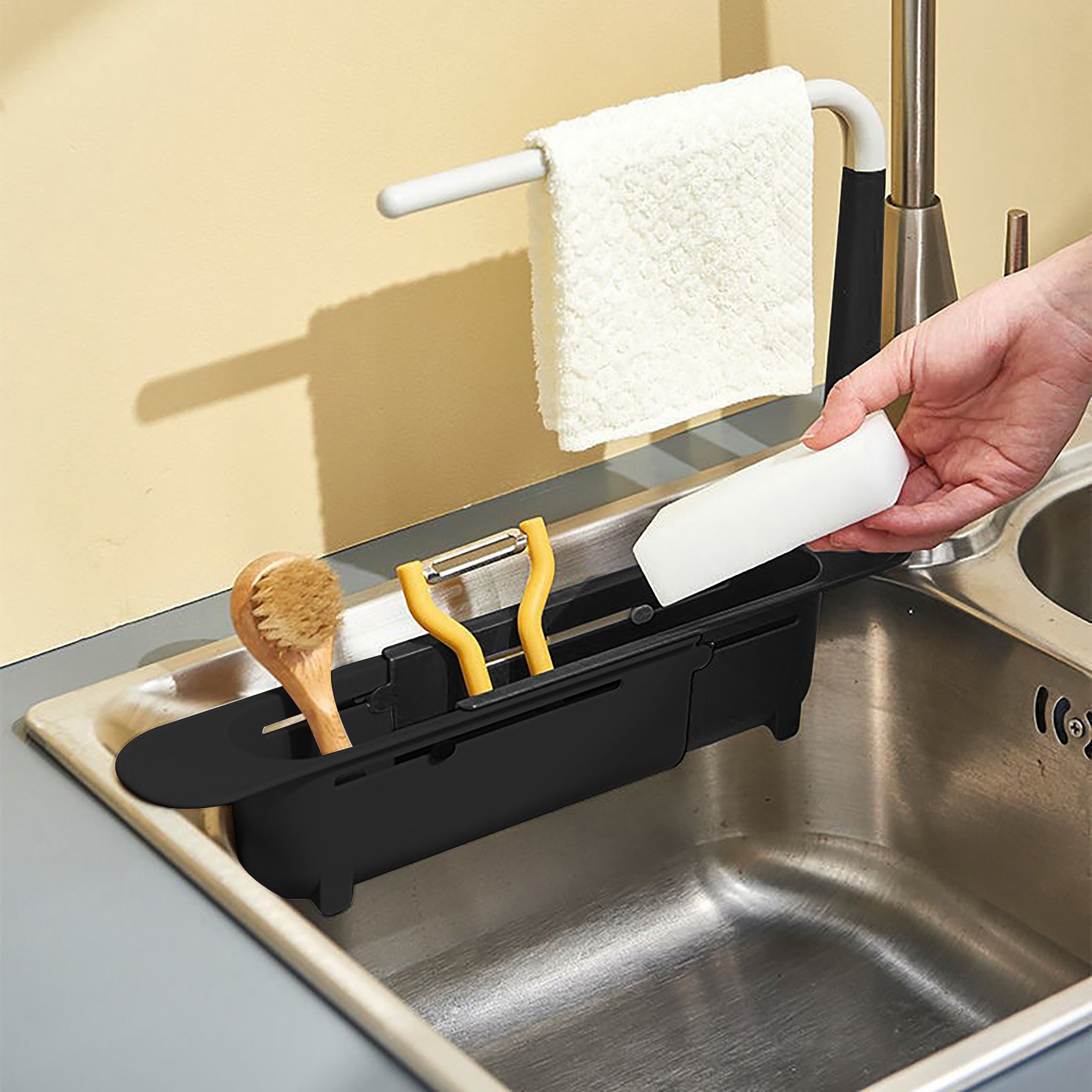 elescopic Sink Shelf Drainer R - Kitchen Gadgets Everyone Needs ulasan dan harga