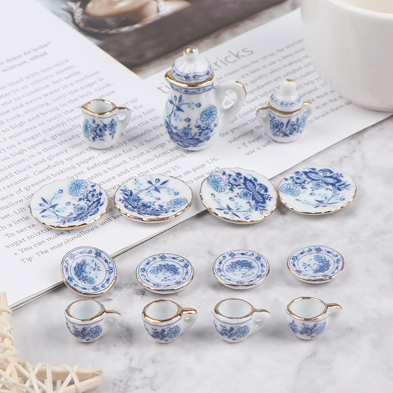 15Pcs 1:12 Miniature Porcelain - Kitchen Gadgets Kids ulasan dan harga