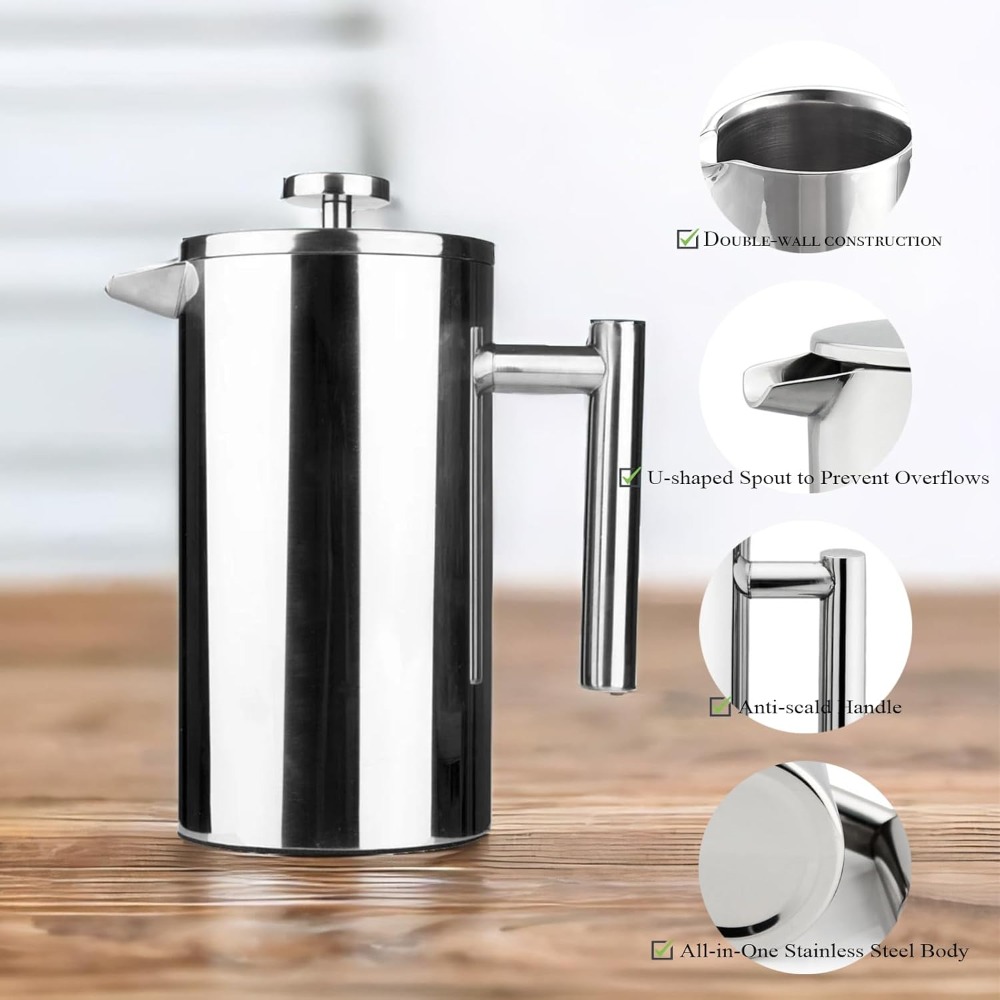 French Press Coffee Maker, 304 - French Press Coffee Maker ulasan dan harga