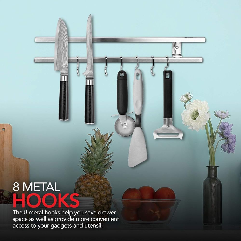 16 Inch Stainless Steel Metal  - Magnetic Knife Strip ulasan dan harga