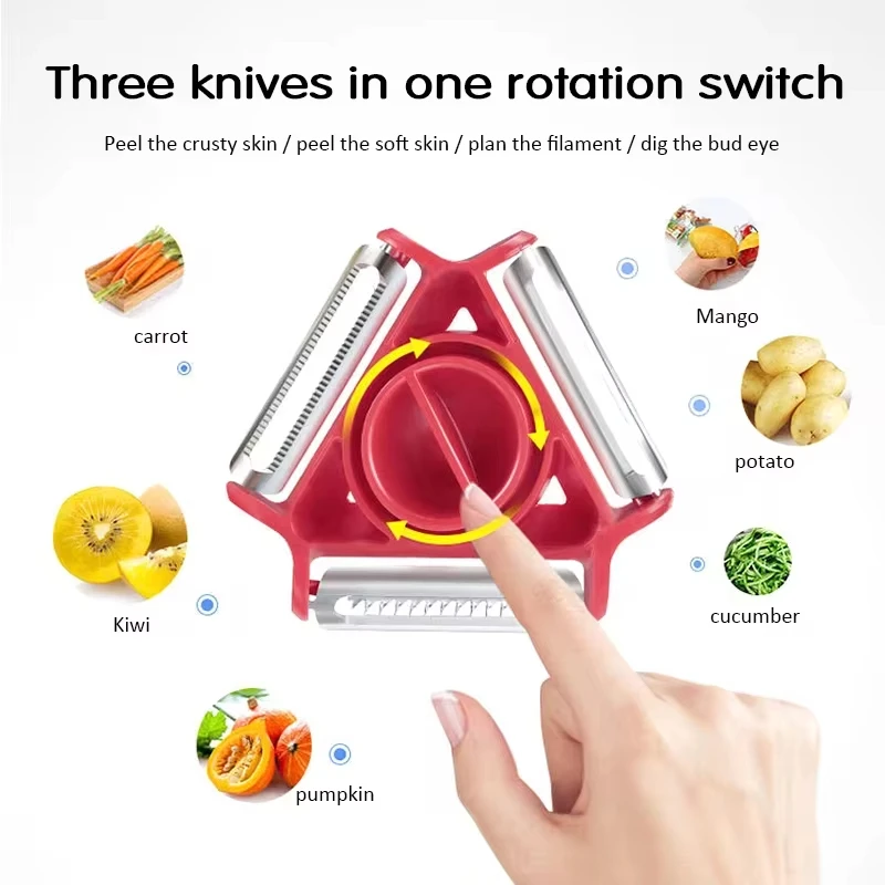 1PC Trio Peeler Set Vegetable  - Vegetable Kitchen Gadgets ulasan dan harga