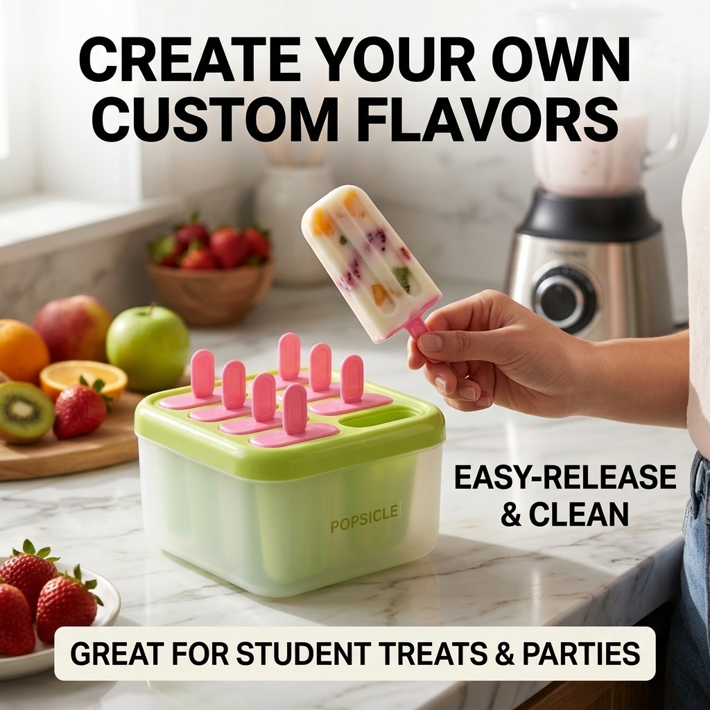 8 Grids Plastic Popsicle Molds - Kitchen Gadgets Kids ulasan dan harga