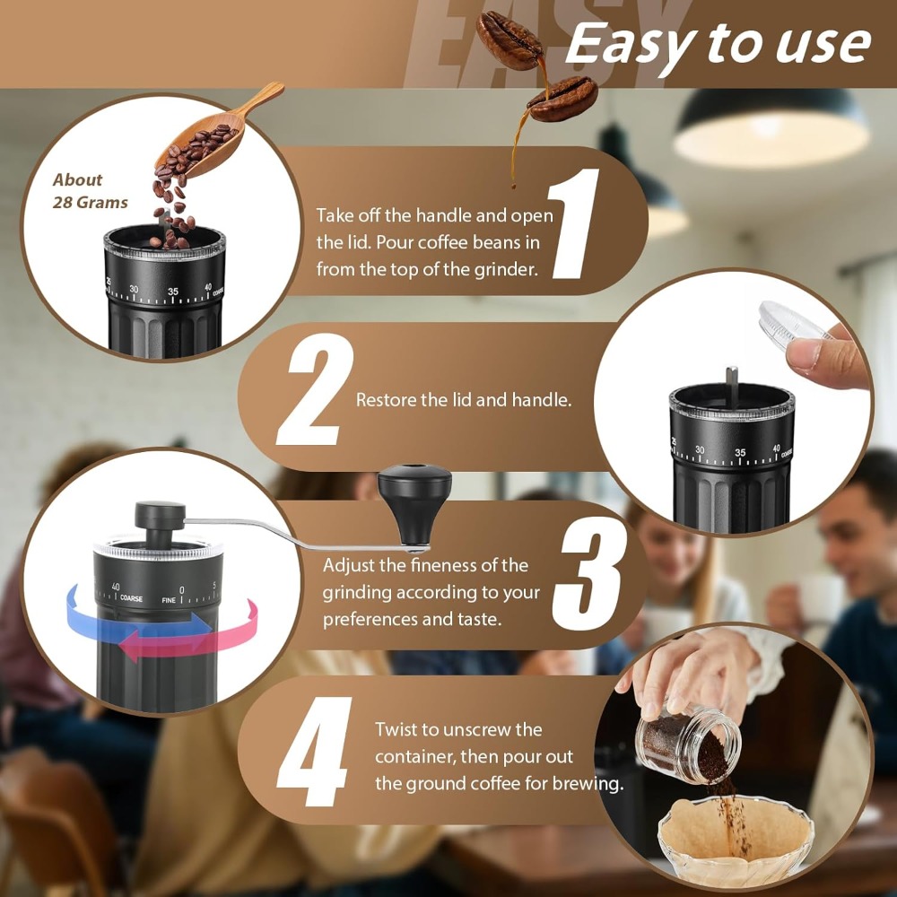 Manual Coffee Grinder with 40  - French Press Coffee Maker ulasan dan harga