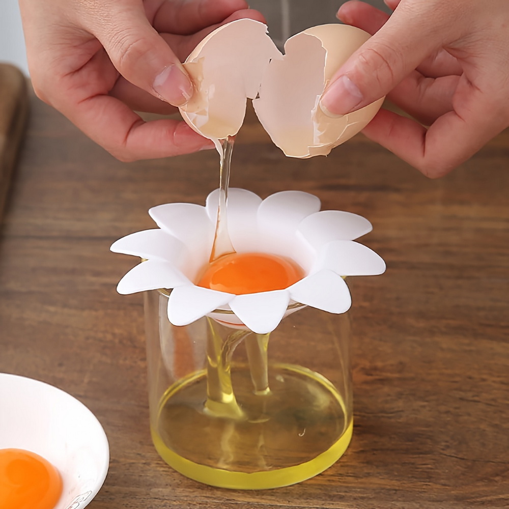 1pc/ Cute Flower Design Egg Wh - Egg Separator Tool ulasan dan harga