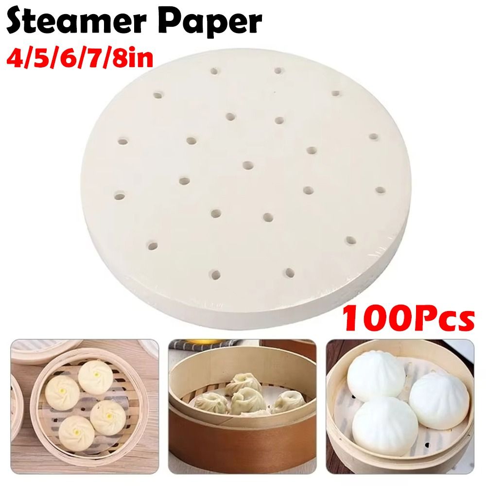 100Pcs Steamed Paper Steamed B - Kitchen Gadgets For Arthritic Hands ulasan dan harga